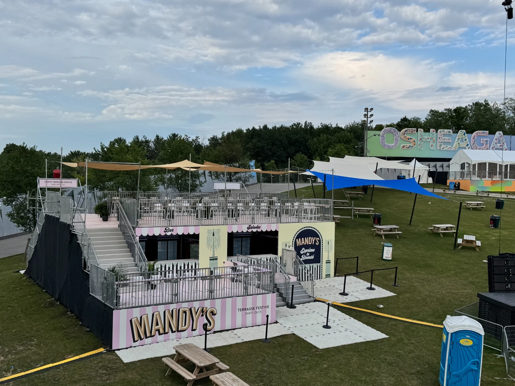 Habillage du pop-up Mandy’s à Osheaga